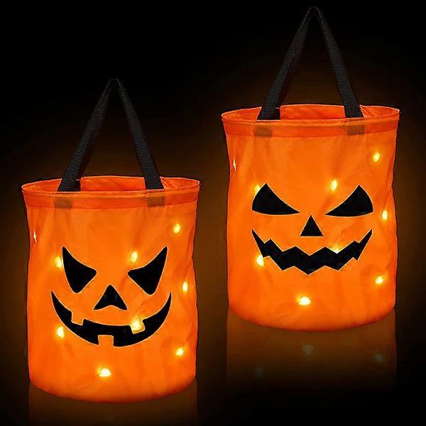 Halloween Candy Bag LED Luminous Pumpkin Bag