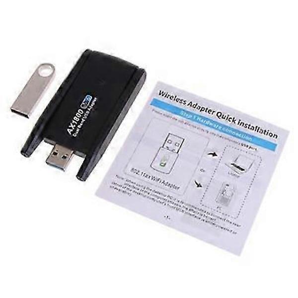 Adattatore USB WiFi 1800M 6 Scheda di rete a doppia antenna AX1800 Adattatore WiFi Dual-Band 2.4 / 5Ghz WIFI6 per PC Laptop Tablet