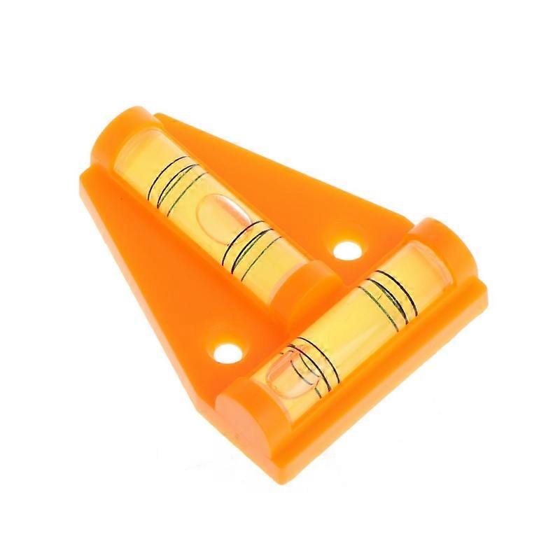 T Type Bubble Level Measuring Instrument Triangular Plastic Indicator Black/Orange