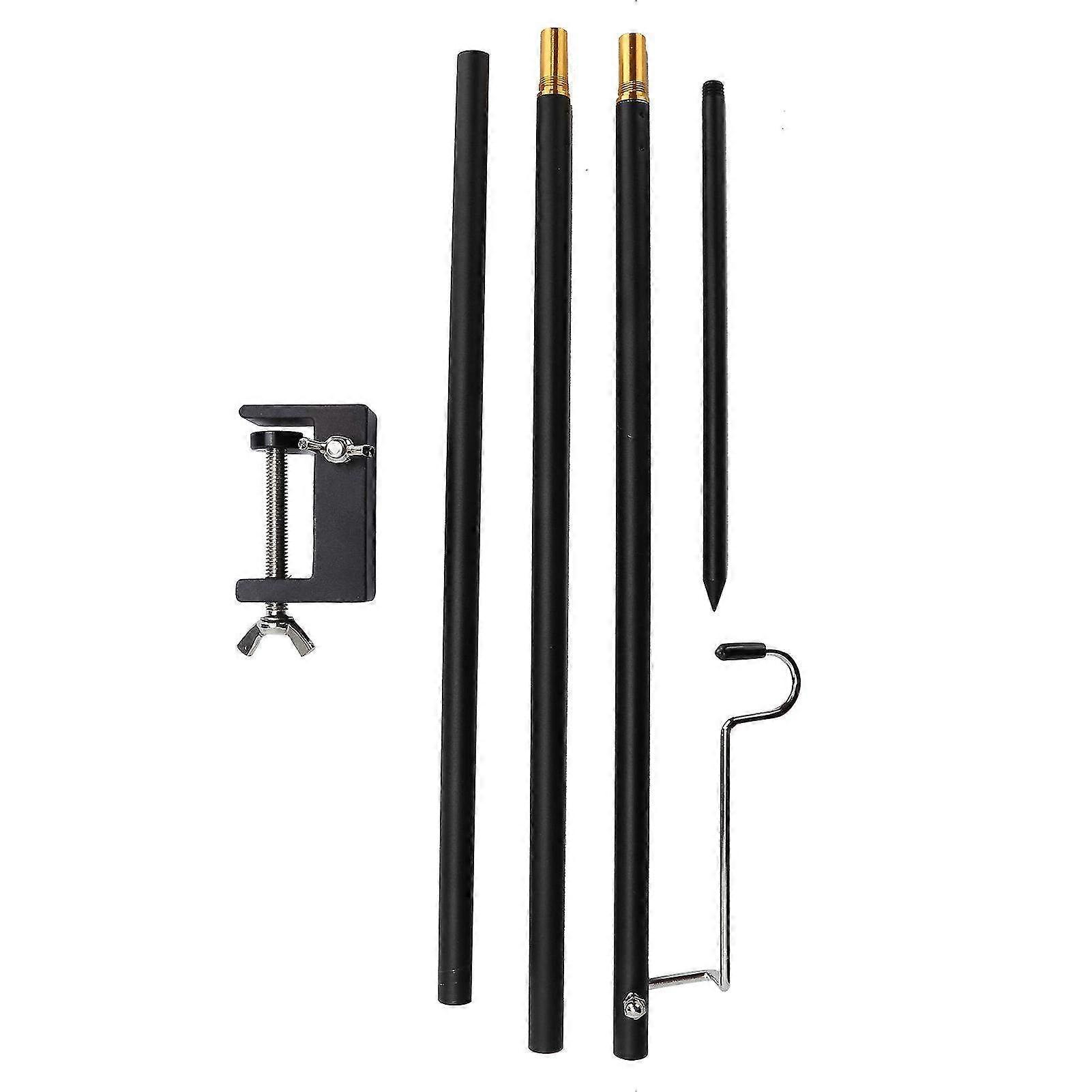 Portable Folding Lantern Pole Table Light Post - Aluminum BBQ Camping & Fishing Stand for Outdoor Use