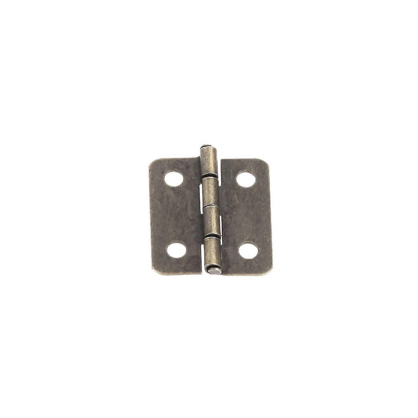 Hinges 10 Pack with Screws, Round Corner Design for Decorative Cabinets, Wooden Boxes, Jewelry and Gift Boxes