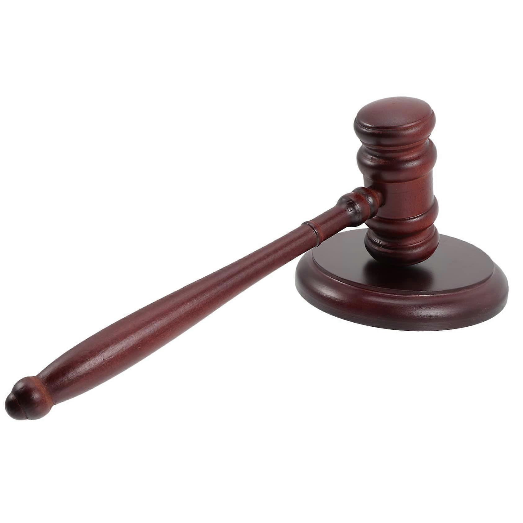 1 wooden gavel with base for lawyers, attorneys, and auctions, portable and durable for court sessions and auctions.