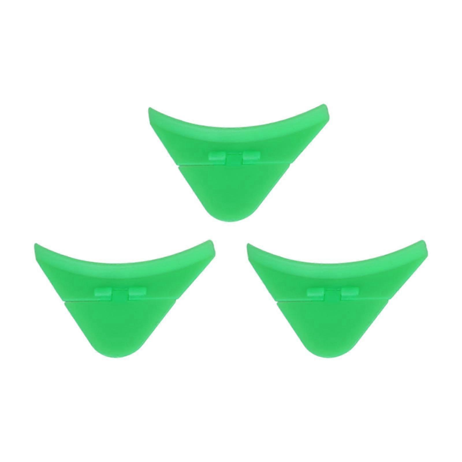 Dust-Proof Cap Three-Pack for Teapot Spout, Food-Grade, Triangular Flat Opening, Kettle Spout Dust Cover, Green