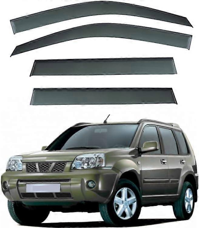 Car Wind Deflector for X-Trail MK1-T30 2000-2006, Rain and Sun Protection, Durable Accessory for Front and Rear Windows