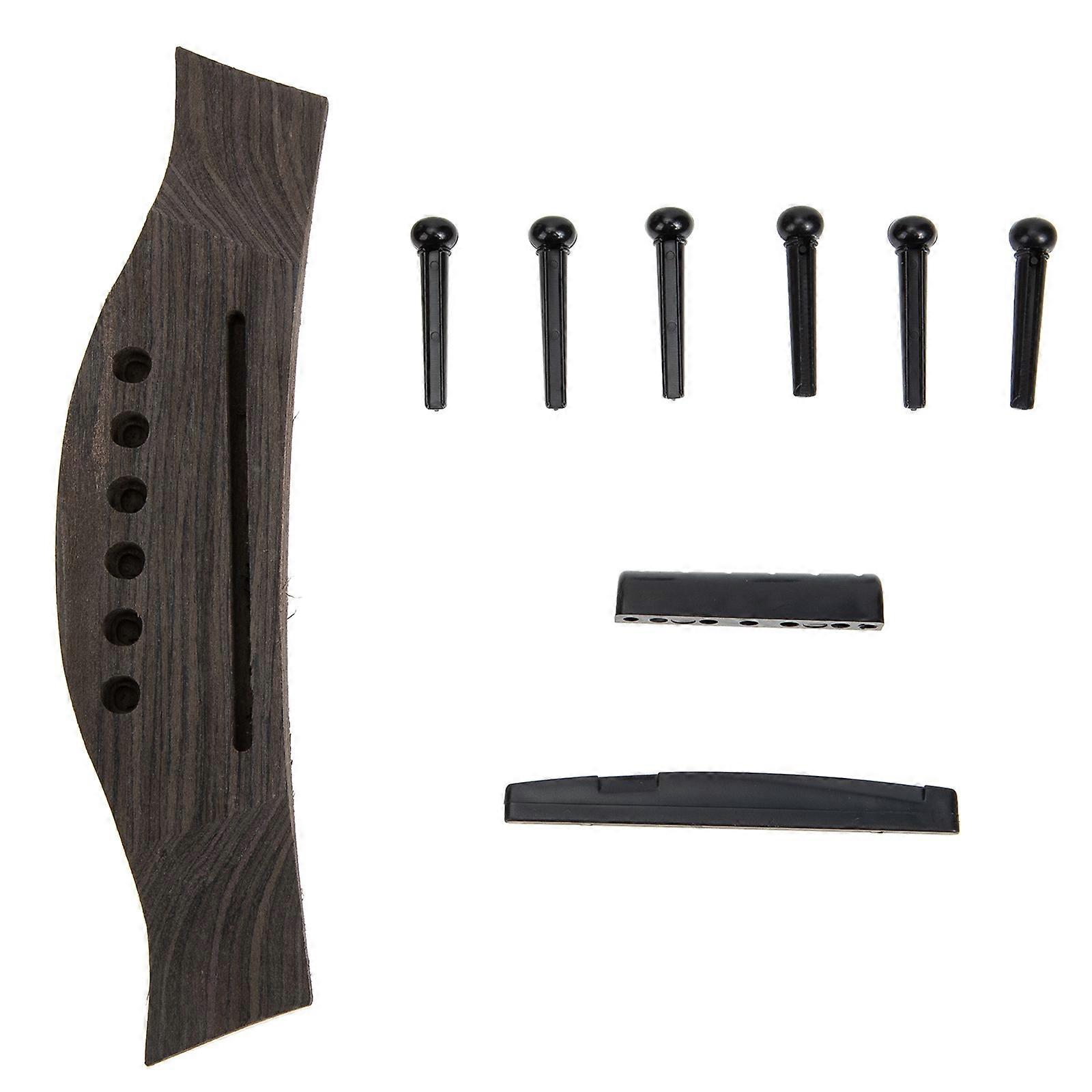 Folk Style Guitar Accessories 1 Set Guitar Bridge Replacement Parts Durable Tool With Manual Adjustment