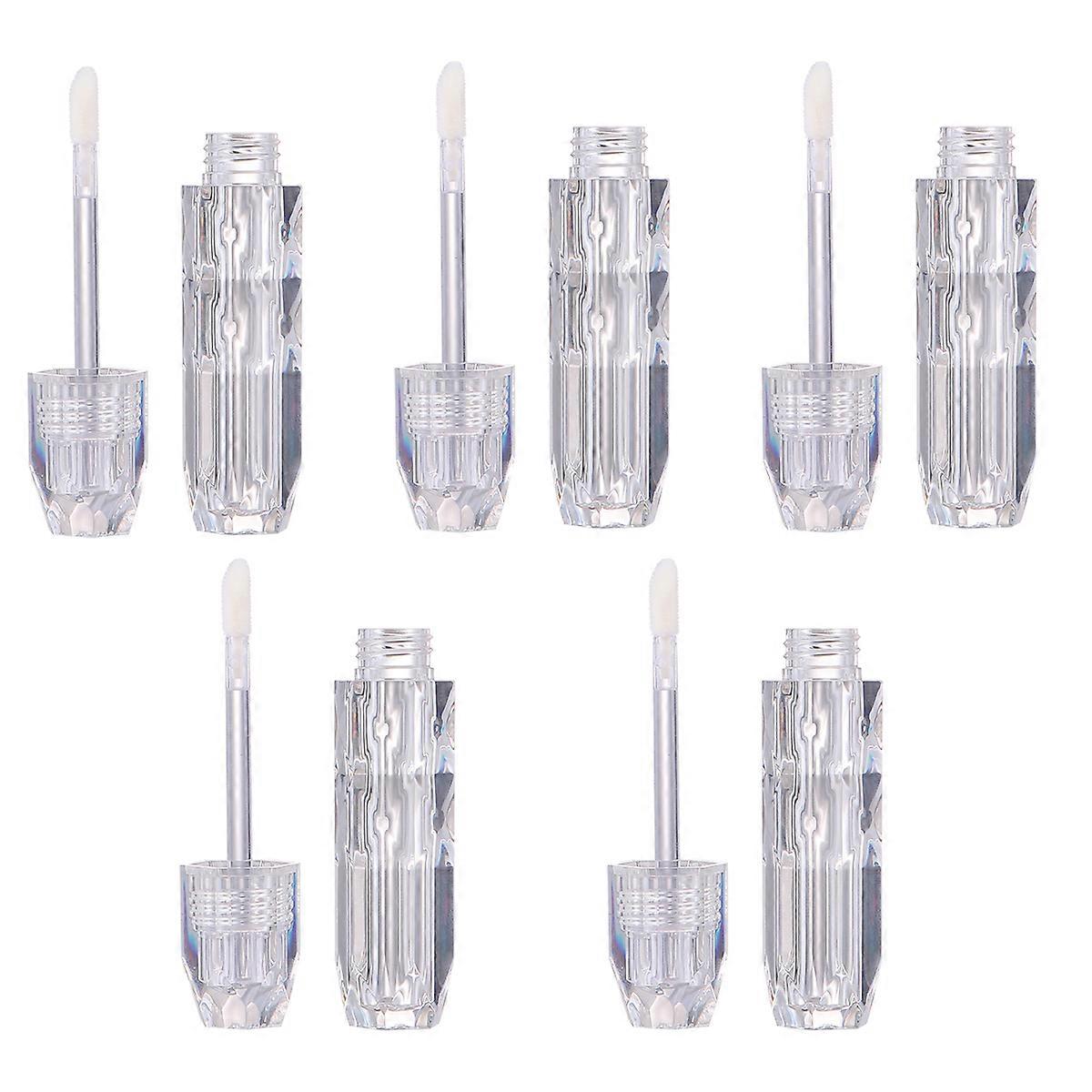 DIY Lip Gloss Tubes Container Set For Girls Featuring 5Pcs Transparent Packing Bottles Ideal For Beginners And Daily Use