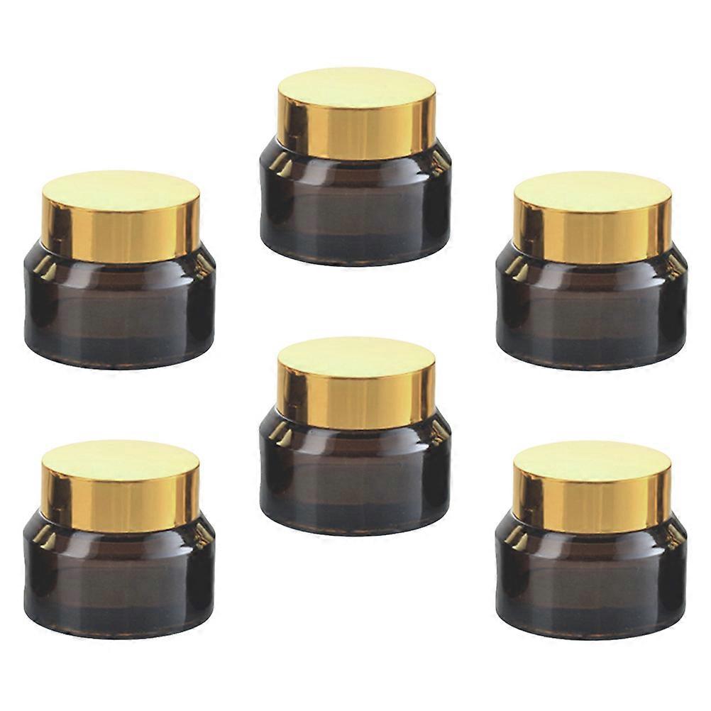 6Pcs Small Glass Jars for Cream Leak-Proof Containers for Travel and Storage Use 30ml