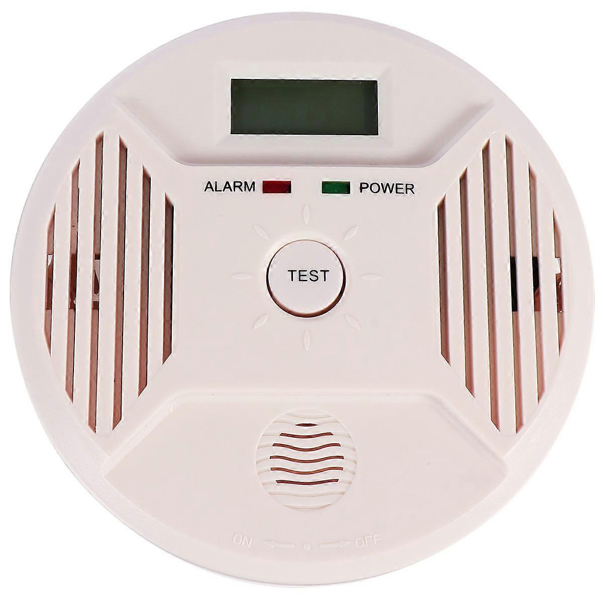 LCD Display Carbon Detection Alarm For Travel Trailer And Garage White 1Set