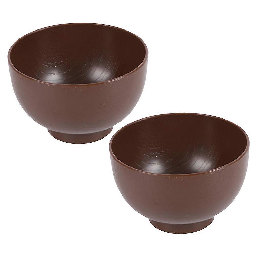 Japanese Style Bowl Set For Dining And Serving Traditional Japanese Food In Brown Color Reusable 2Pcs
