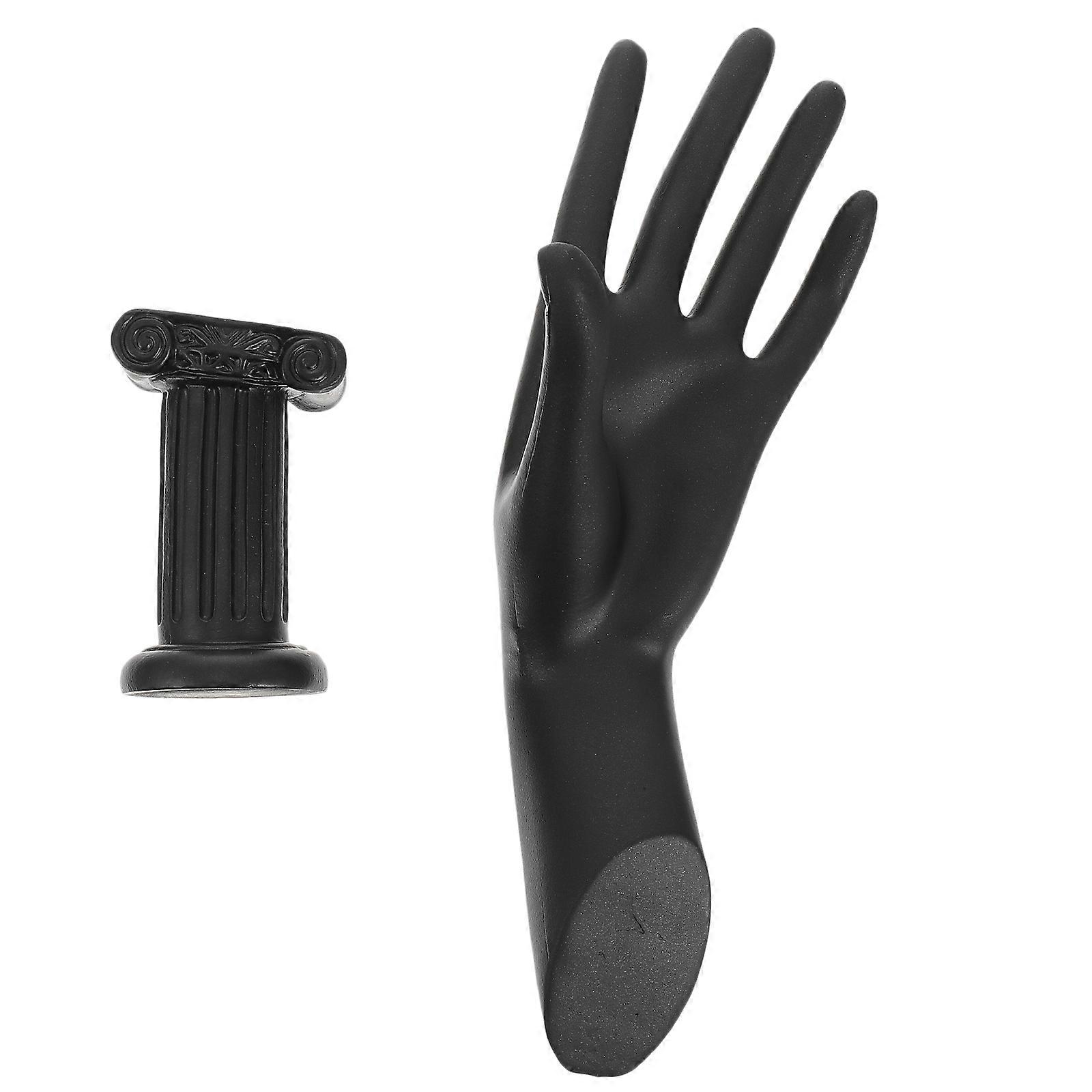 Black Resin Hand Form Ring Holder for Displaying Jewelry Accessories Creative Desktop Organizer