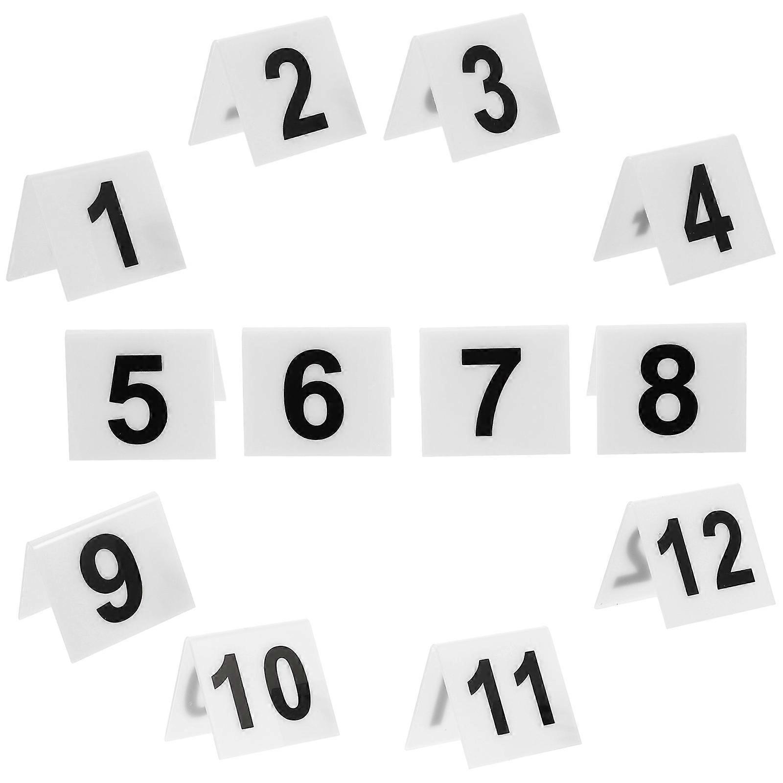 12pcs Double Sided Number Markers for Detective Games, Reusable Table Numbers for Crime Scene Props, Themed Parties & Game Nights