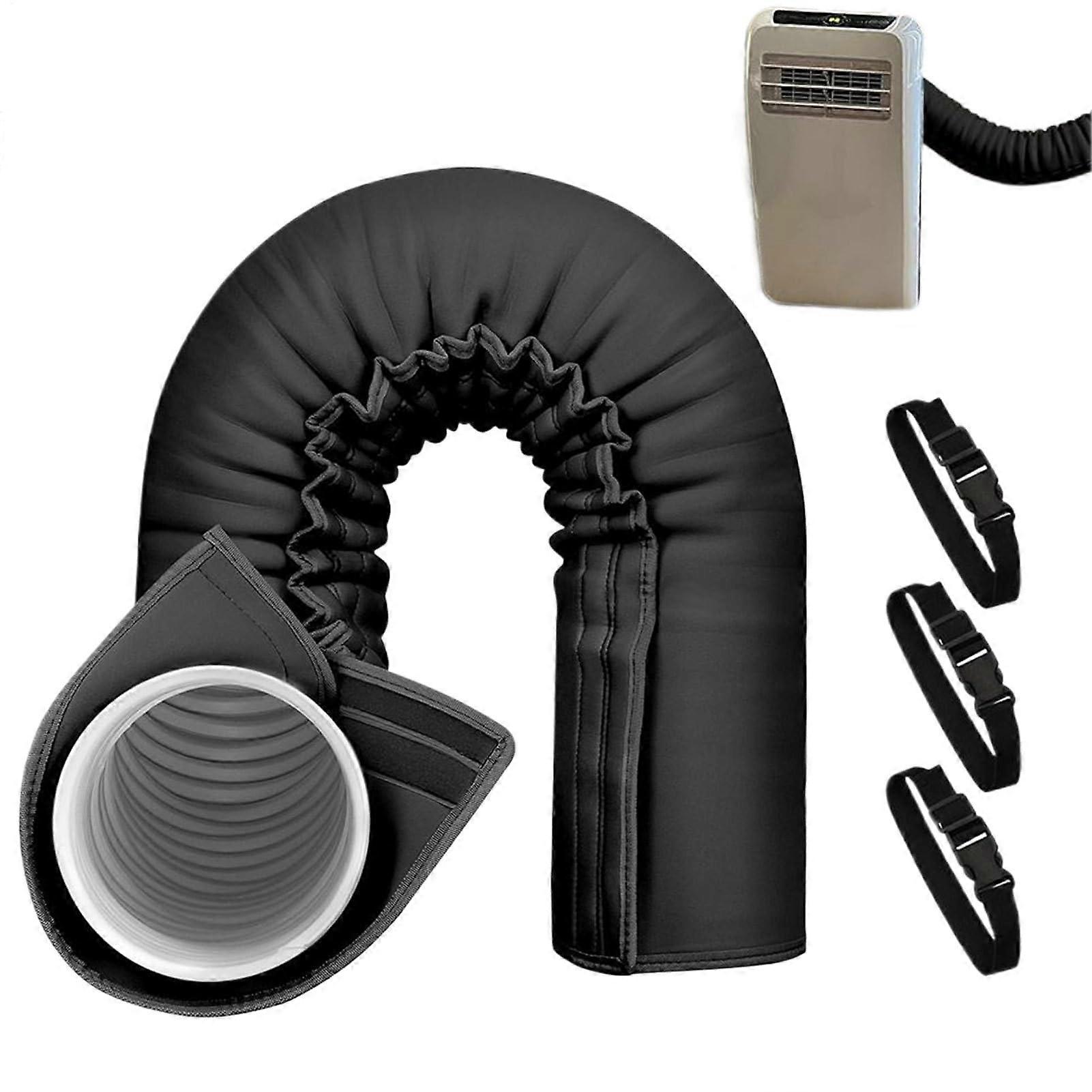 Portable AC Hose Cover  TripleLayer Insulating Sleeve for Exhaust Hoses, Adjustable