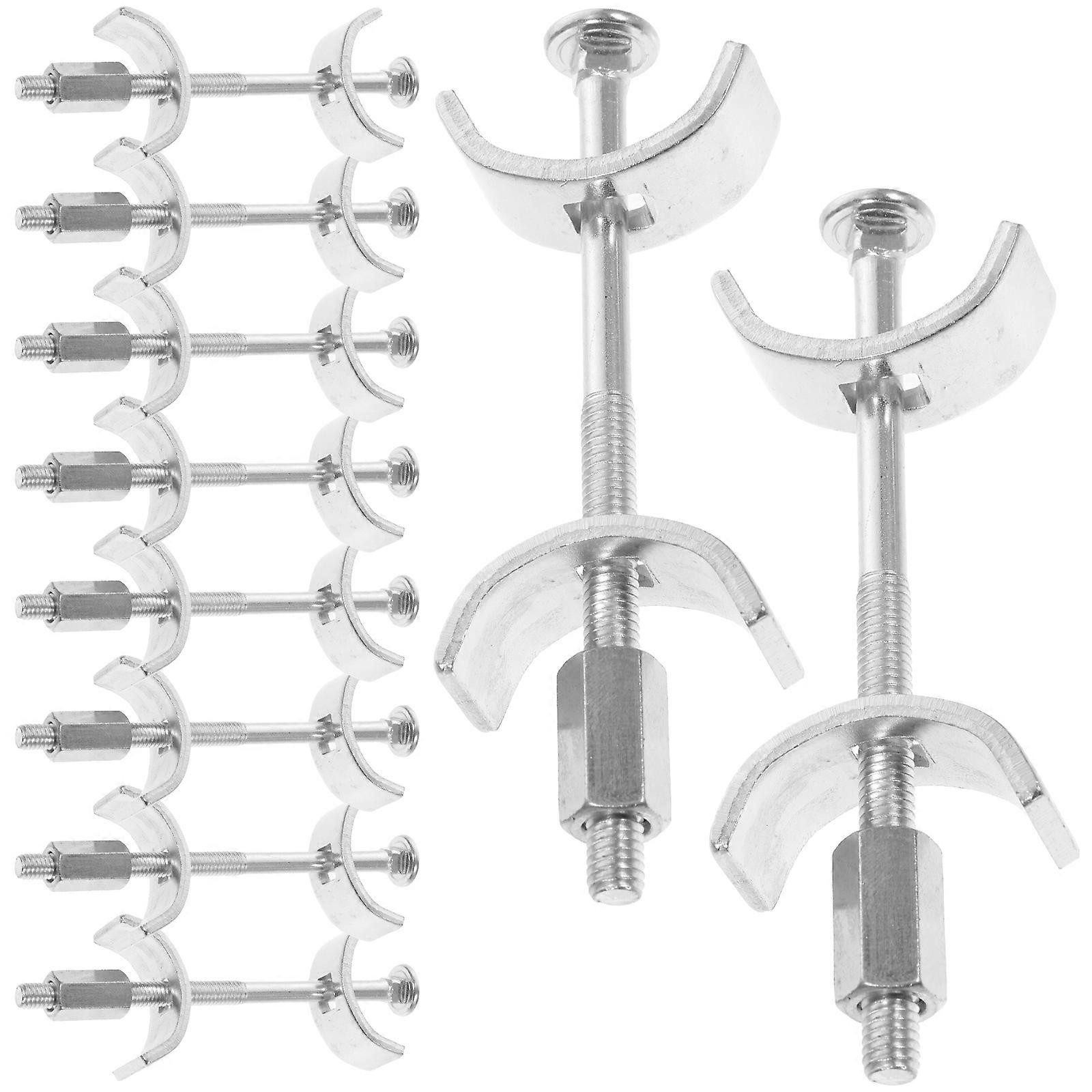 Countertop Connector for Home Use with Galvanized Steel Material Silver Color 10pcs 100mm