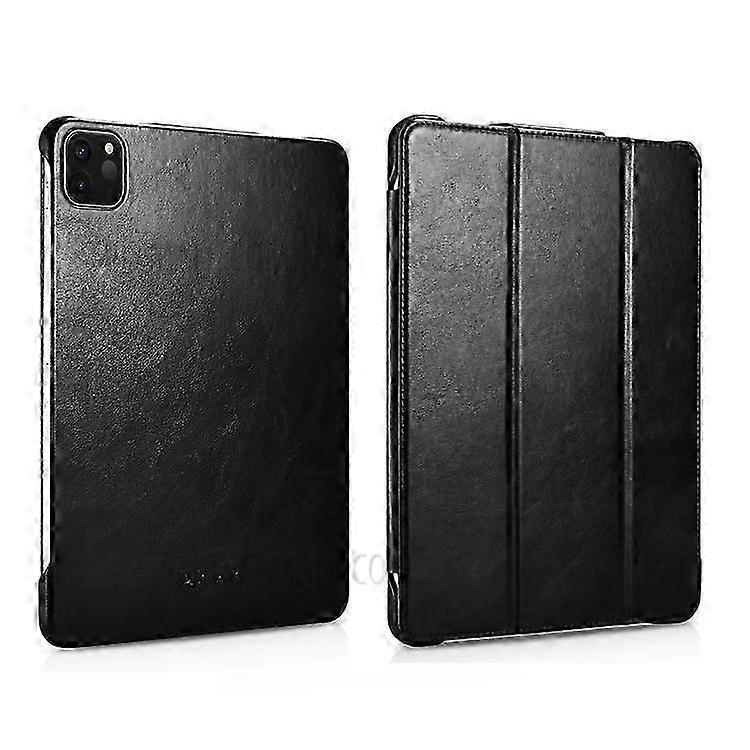 ICARER Retro Tri-fold Genuine Leather Case for Pro 12.9 (2022/2021/2020/2018) - Smart Cover Shell