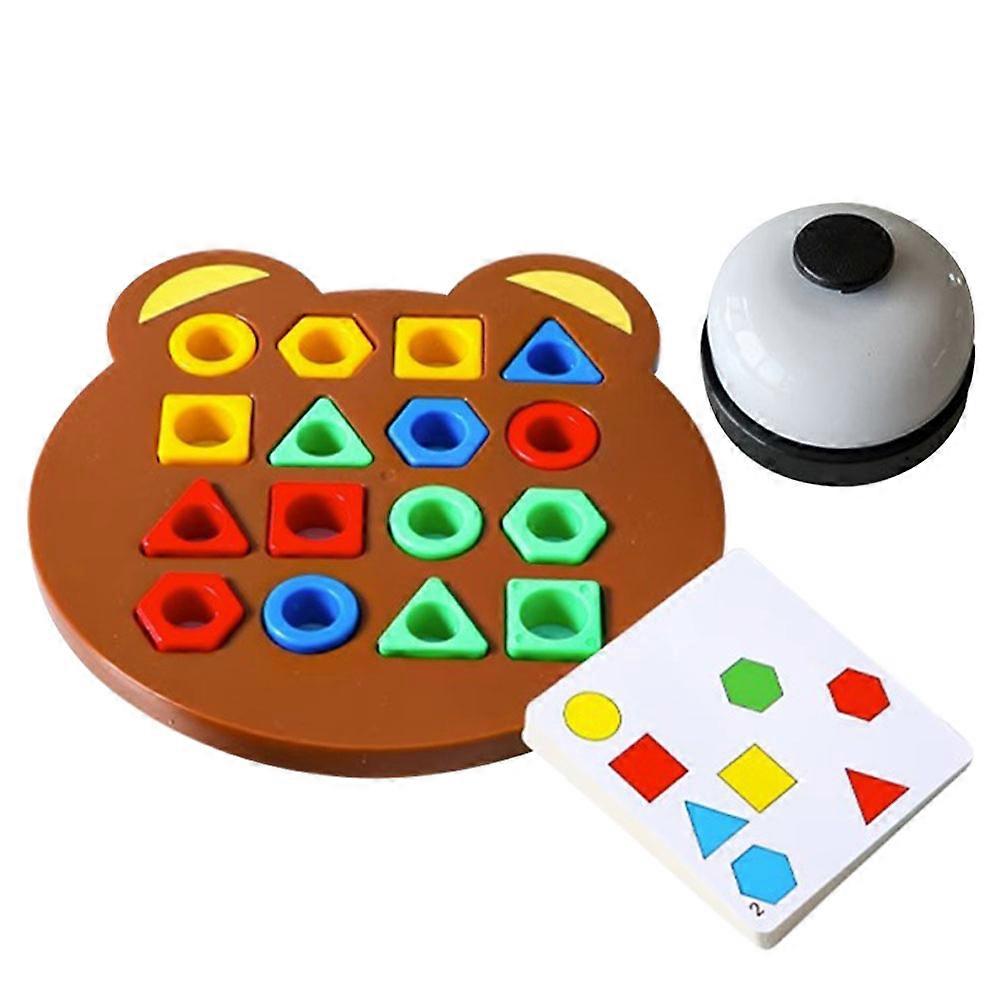 Geometric Shapes Educational Toy for Children Promotes Parent-Child Interaction with Plastic Material in Colorful 1 Set