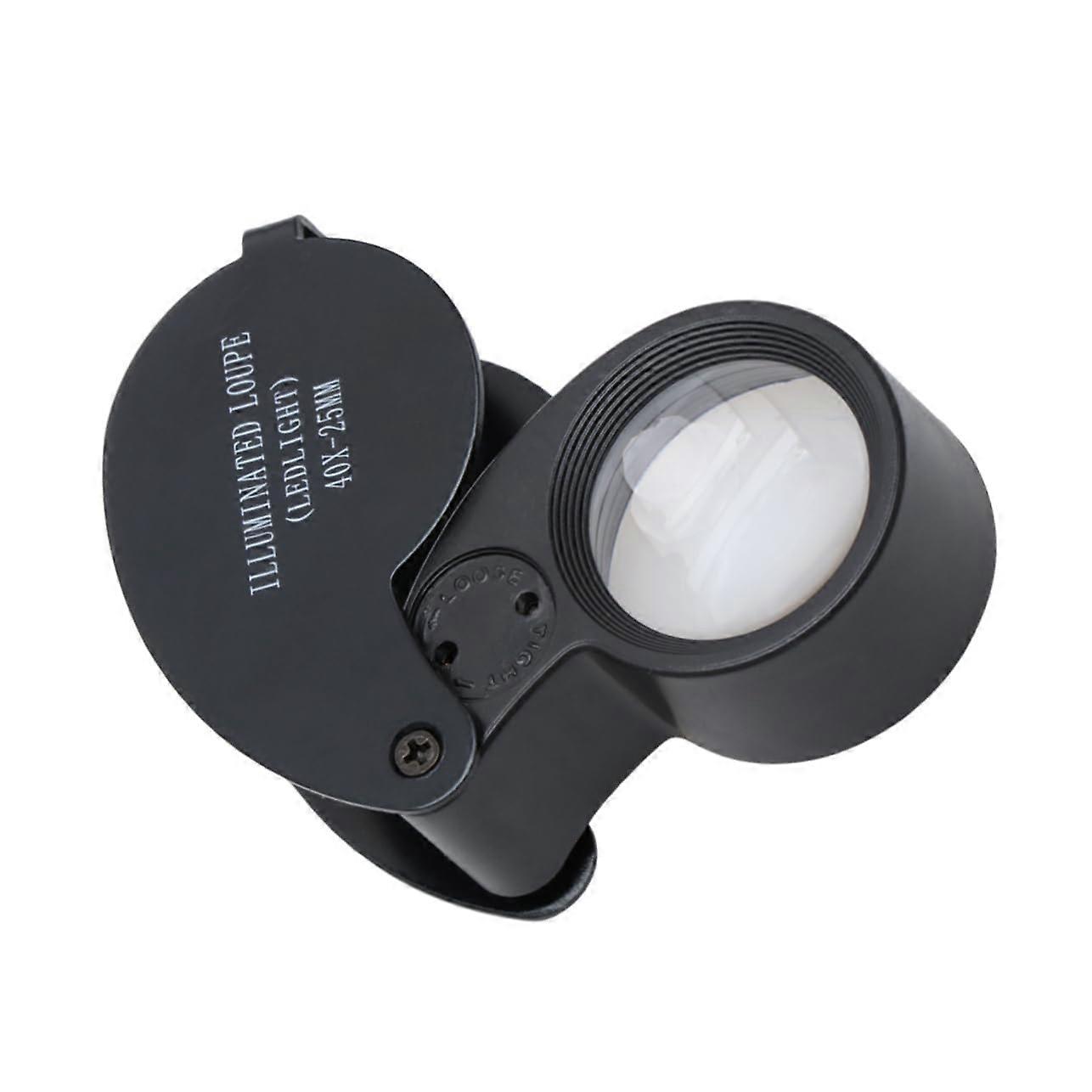 LED Magnifying Glass Portable Reading Magnifier With Light For Coins Gemstones Stamping Jewellery
