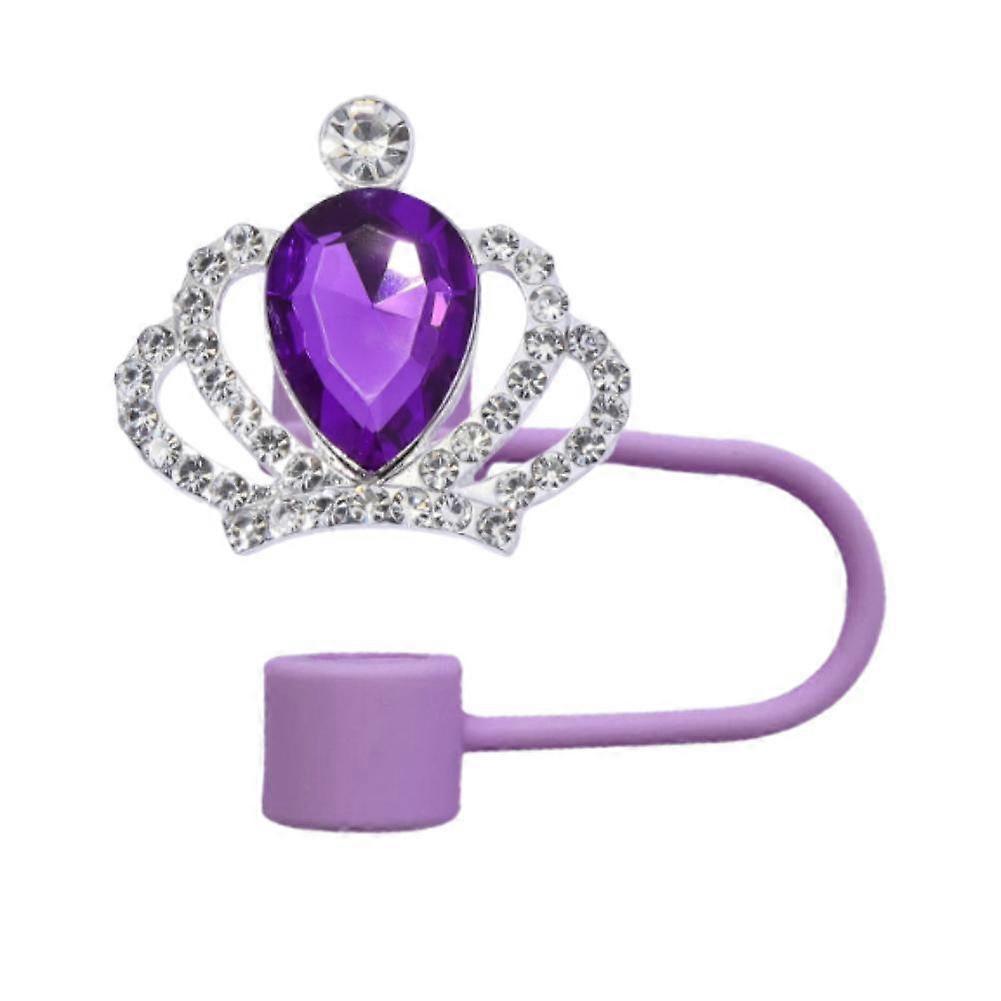 Strohstaub Mehrfarbige Krone mit Edelstein Stroh Abdeckung Dekoration