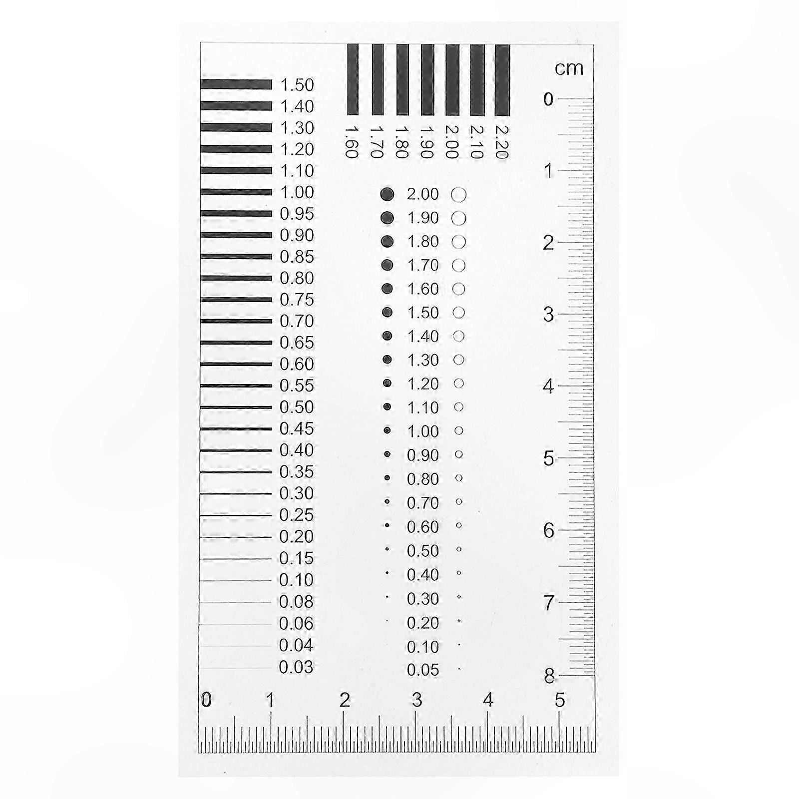Precision Measurement Tool for Diameter, Line Width, and Defect Analysis with Transparent Film Ruler