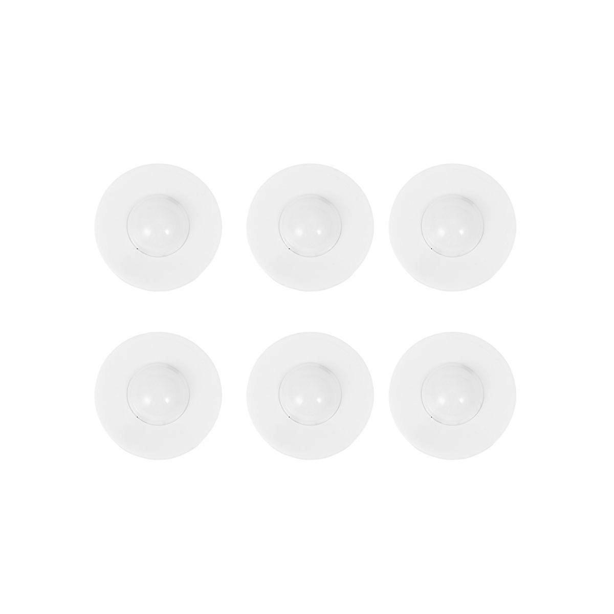 6pcs Wireless Cabinet LED Lights Set Brightness Adjustable Cupboard Accent Light (Warm Light)