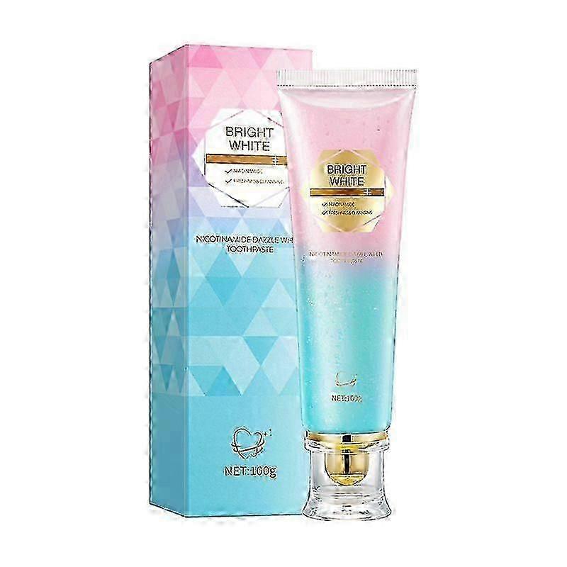 Nicotinamide Dazzle White Toothpaste, Dazzling Whitening Toothpaste Fresh Breath Stain Removal Toothpaste