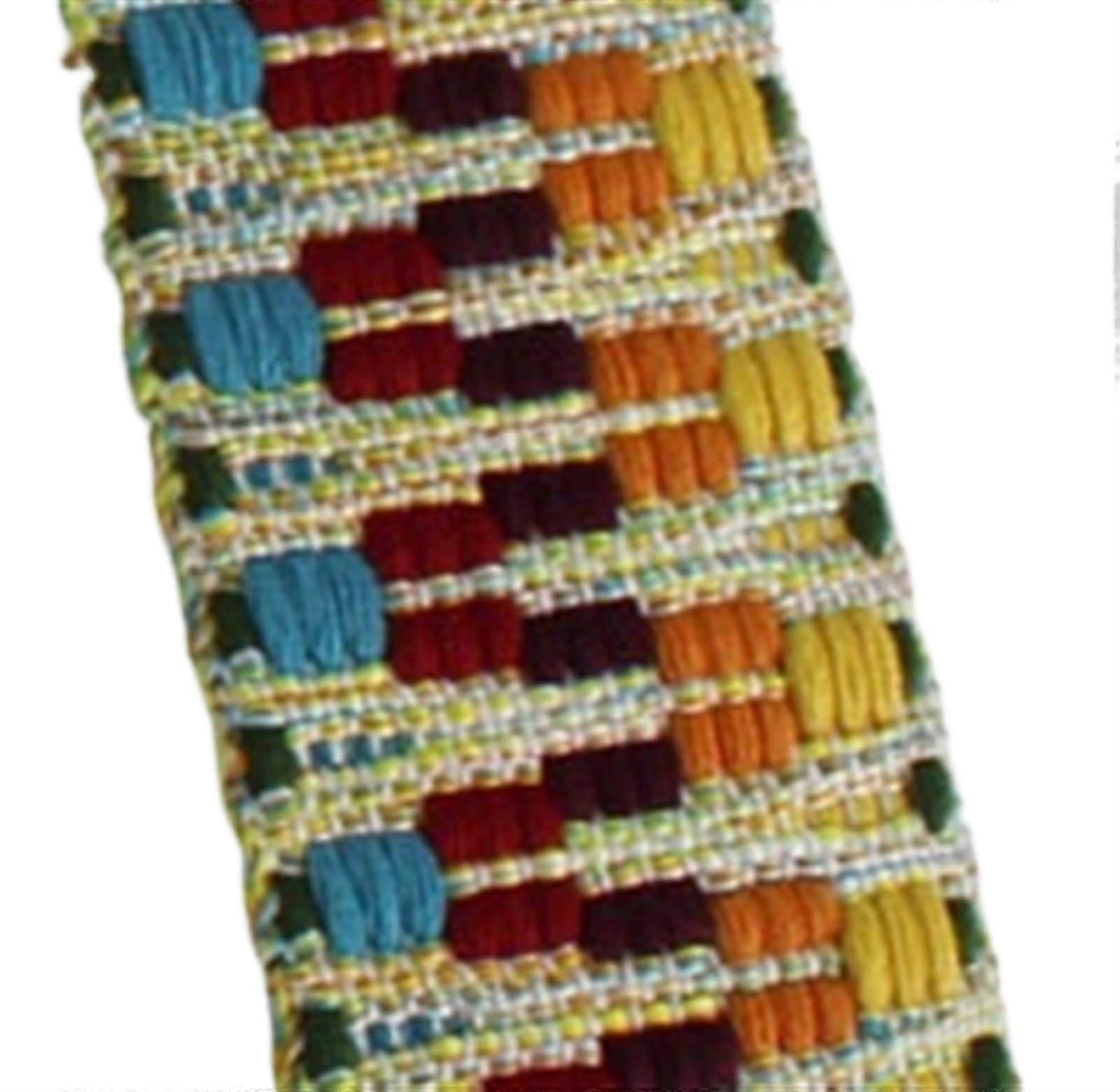 Webbing 4yards 4cm Ethnic Strap Woven Webbing Thick Ribbons Tape Double Side use Fabric Band Accessories Bag Straps for DIY Making(B)