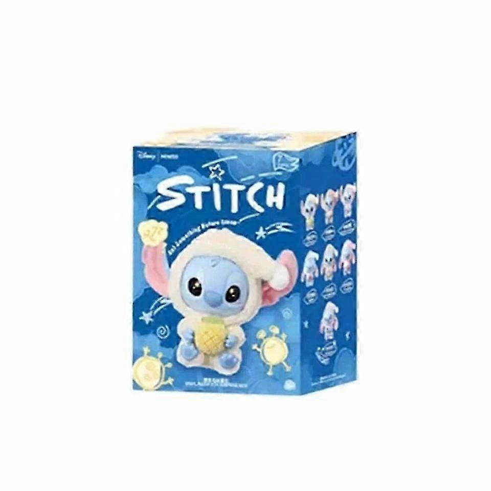 新款名创优品 Stitch 睡前吃点东西系列乙烯基人偶盲盒