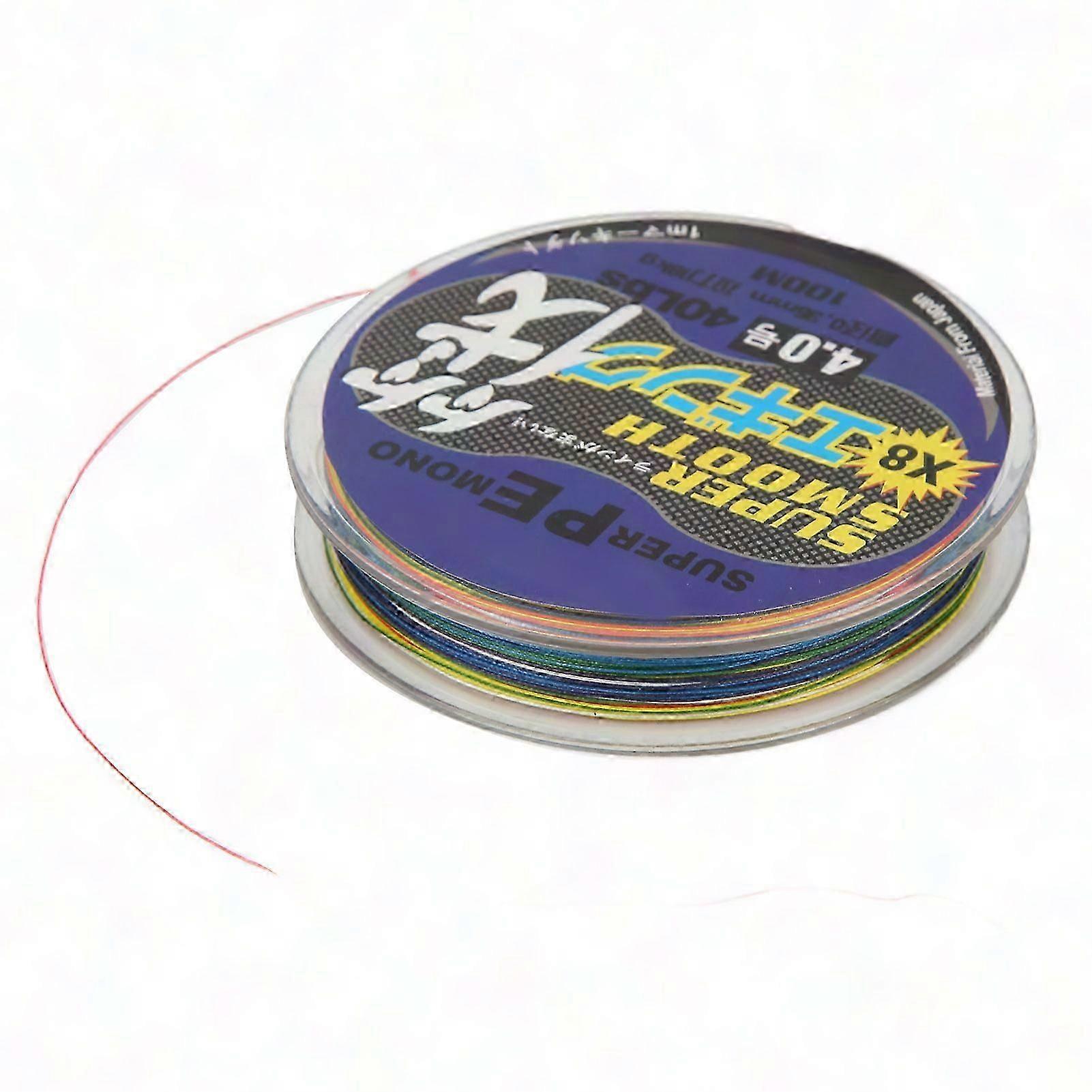 8 Strands Braided Fishing Line 100m, 1m Bite Resistant PE Line, Color 1, Luya Wire No. 4.0