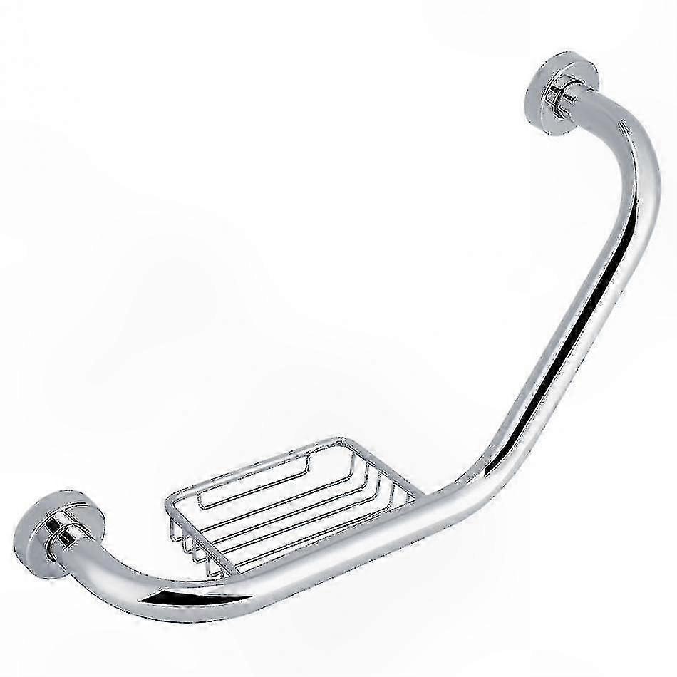 Bathroom Safety Grab Bar with Soap Rack and Arm Handle