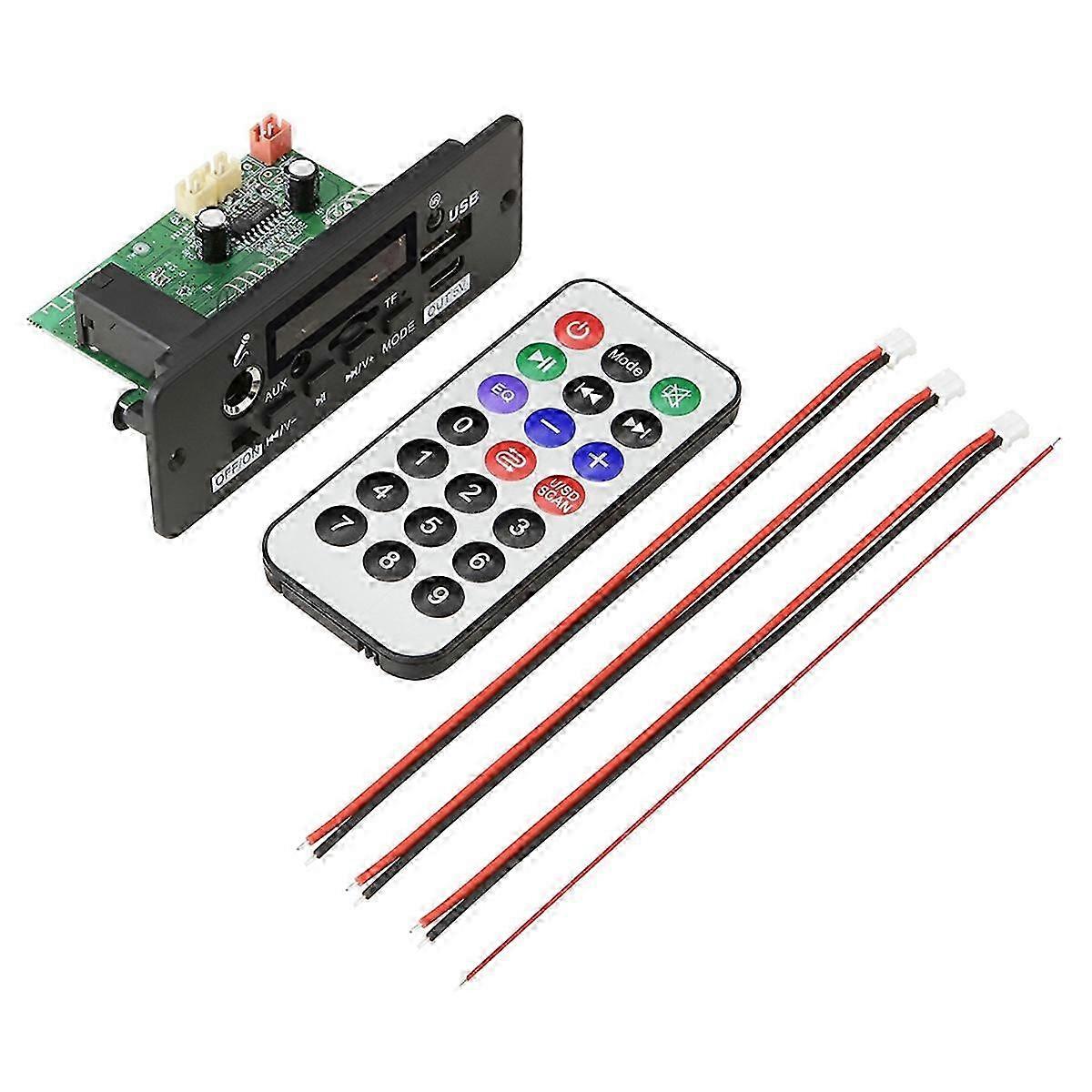2x25W Audioverstärker mit MP3-Decoderplatine - Anruf- und Aufnahmefunktion, 12V Player