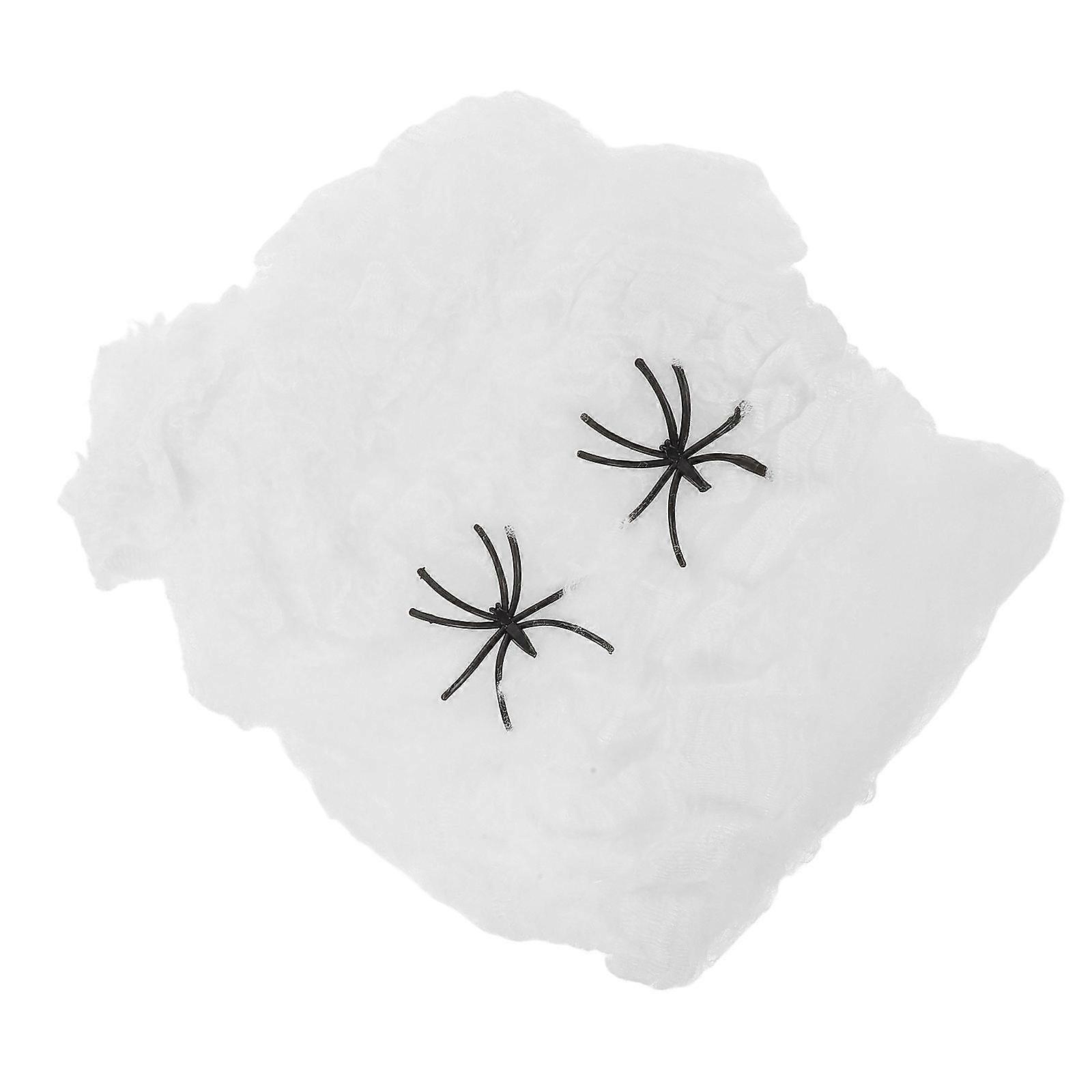 Glow in the Dark Spider Web Halloween Decorations Stretchable Cobweb with Spiders for Indoor Outdoor Haunted Party Supplies