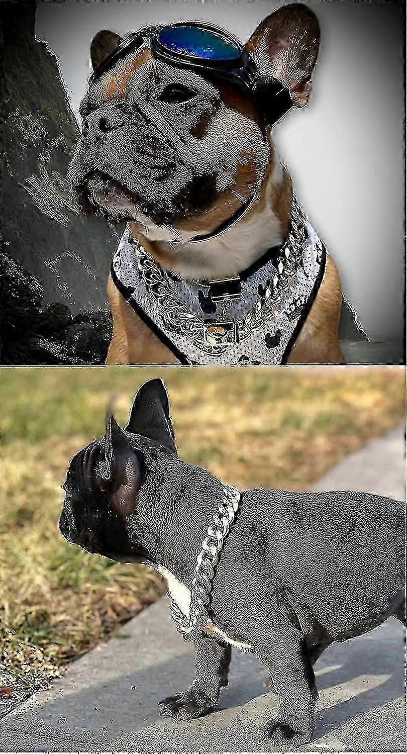 Gold Dog Chain Choke Collar,solid Cuban Link Strong, Heavy Duty Chew FY