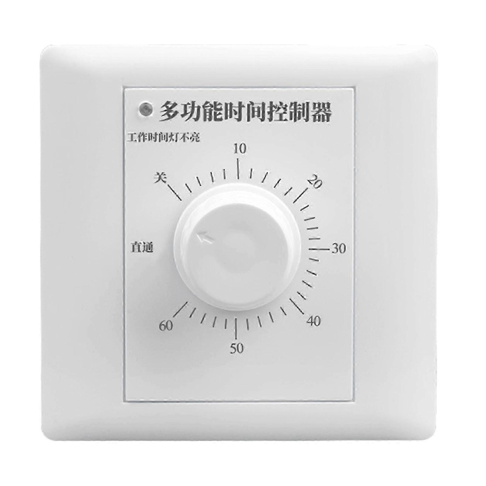 Time Switch Home Timer Switch Kitchen Mechanical Timer Switches Sockets Cover Timer Switch 86mm Light Switch 220V  White 60 minutes