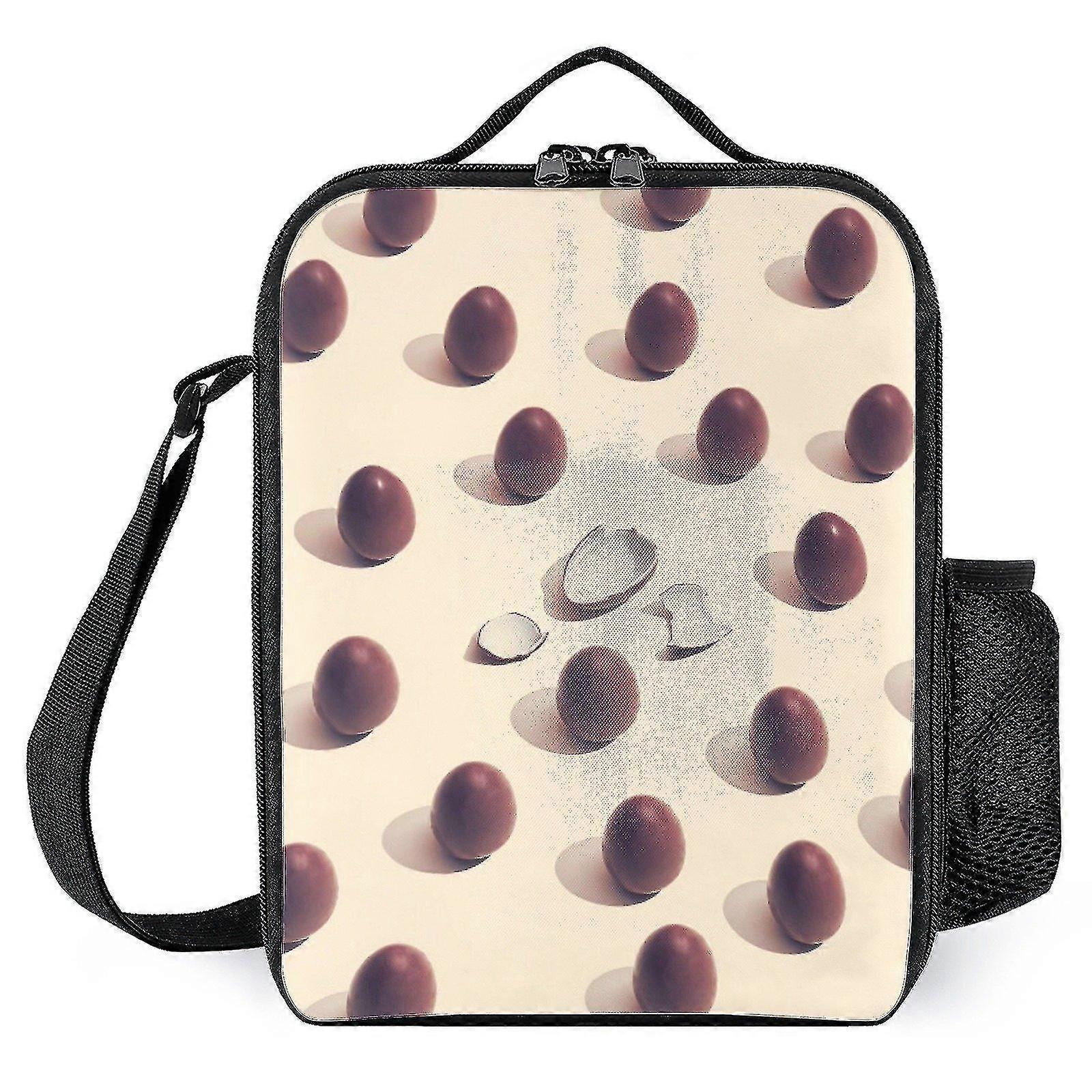 Lunch Boxes Totes Chocolate Eggs Printed Insulated Lunch Bags