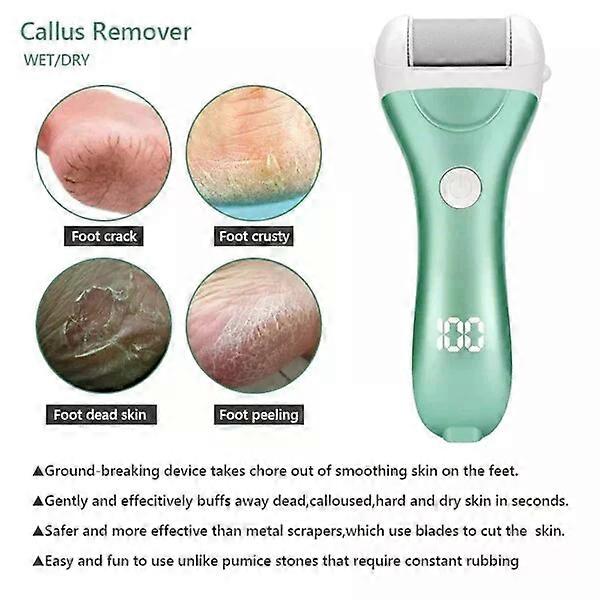 Electric foot file with replaceable heads and USB charging