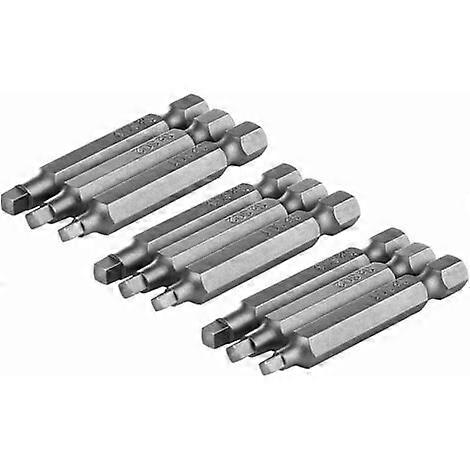 9 in total, 6.35mm handle 3 sets 3 sets 3 sets square magnetic screwdriver head