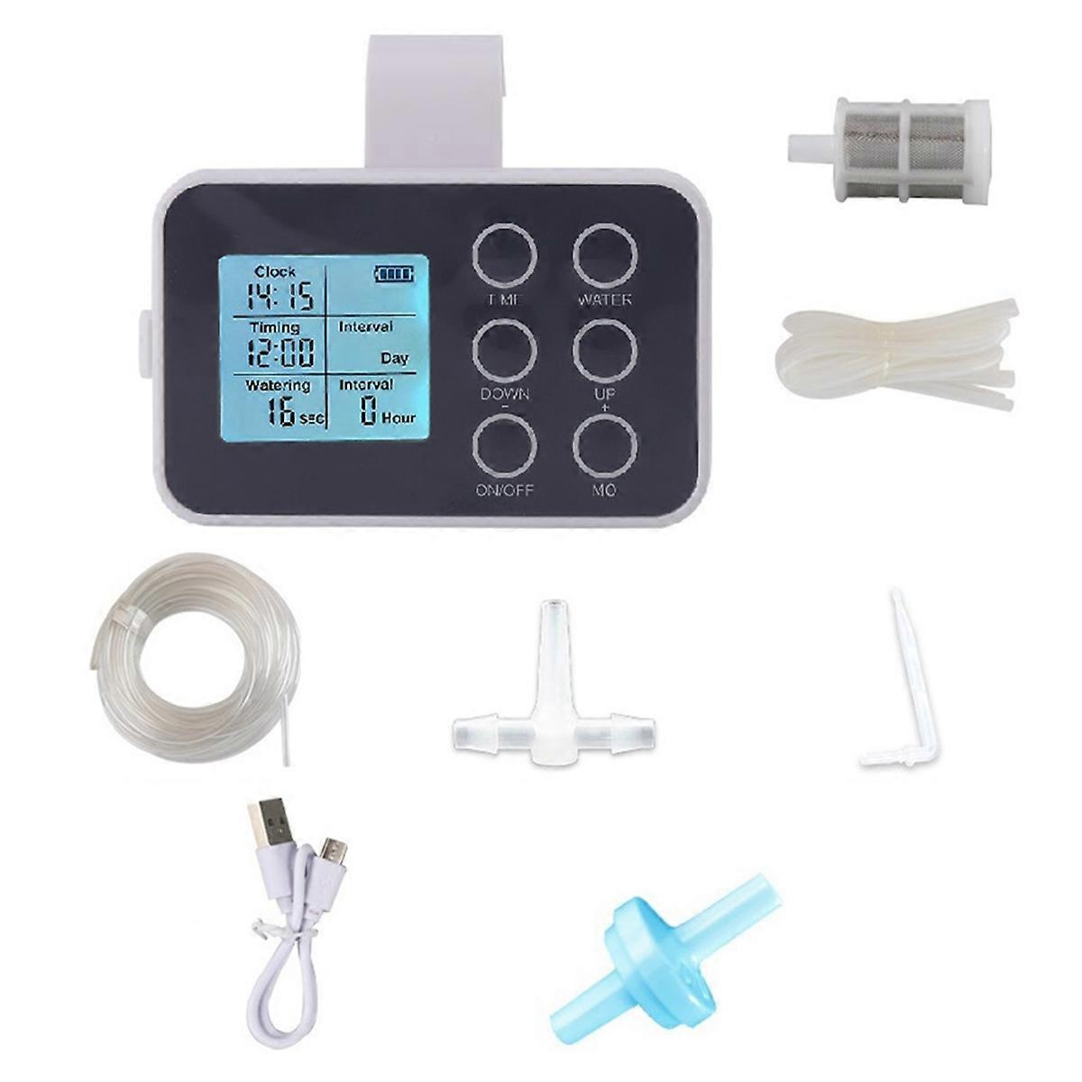 Automatic Smart Watering Device for Potted Plant Timed Drip Irrigation System Full-Screen Button Garden Drop Water