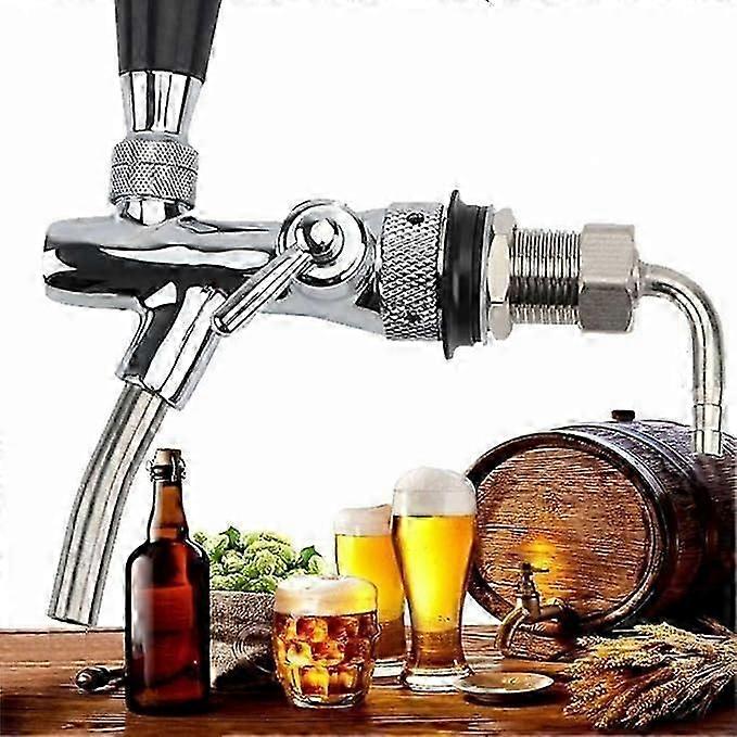 Adjustable Chrome Beer Tap, G5/8 Thread, for Home Bar & Restaurant