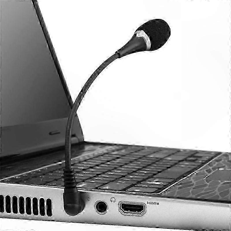 Noise-Canceling Wireless Microphone with Flexible Stand for PC, Laptop, Tablet