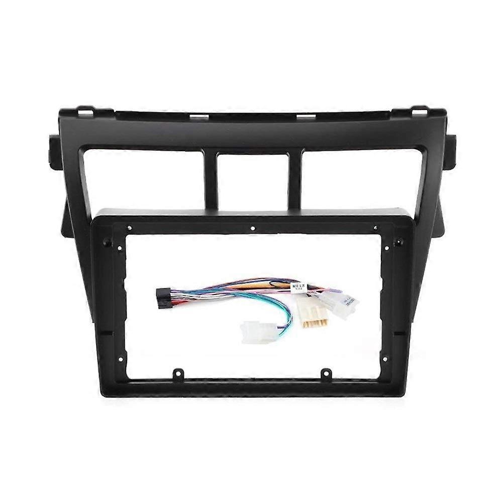9in 2Din Car Stereo Panel Fascia Frame With Power Cord For Toyota Vios 20072012 Fascia Kit