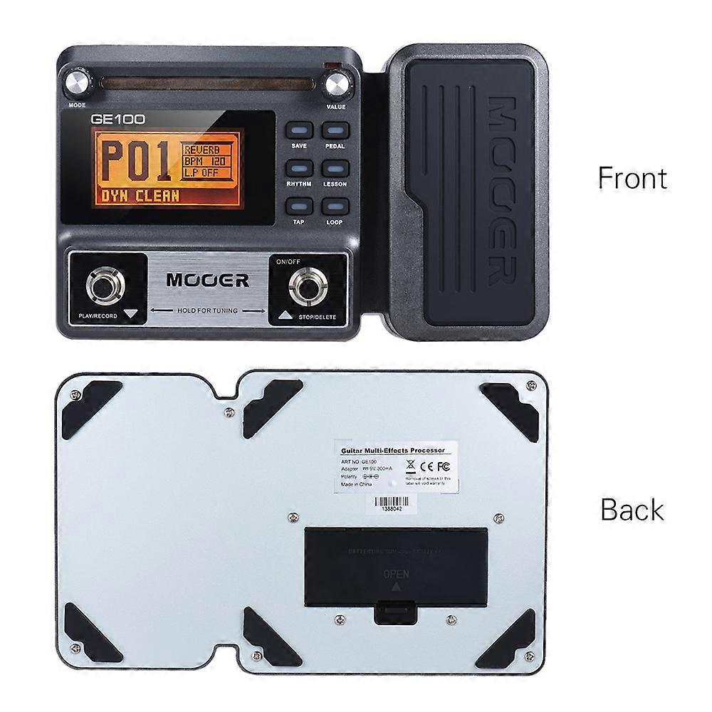 MOOER GE100 Guitar Effects Pedal with Loop Recording (180 seconds), Tempo Control, Rhythm Control, Scale and Chord Lesson Functions