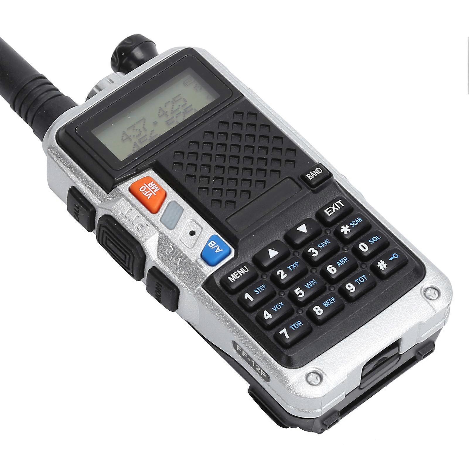 Portable Walkie Talkies Kit 1800mAh LCD Display 110x58x32mm Silver