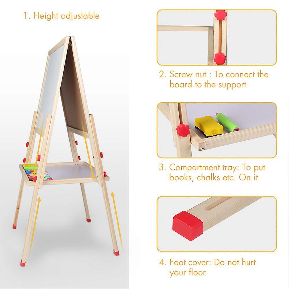 3-in-1 Adjustable Kids Art Easel 44x44x115cm with Accessories