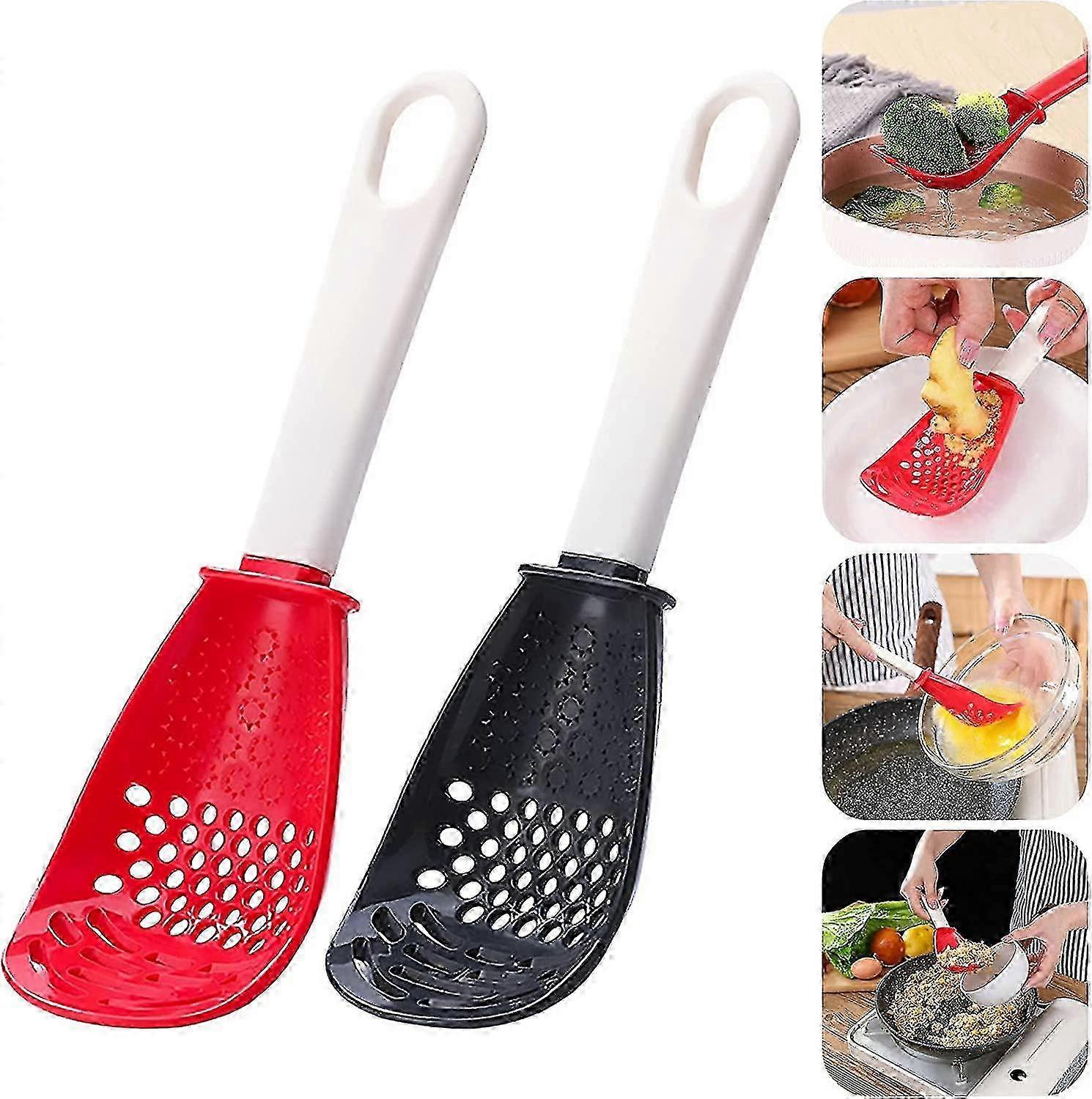 Multifunctional Cooking Spoon Strainer - Kitchen Tools Strainer Small Silicone Spatula Spoon