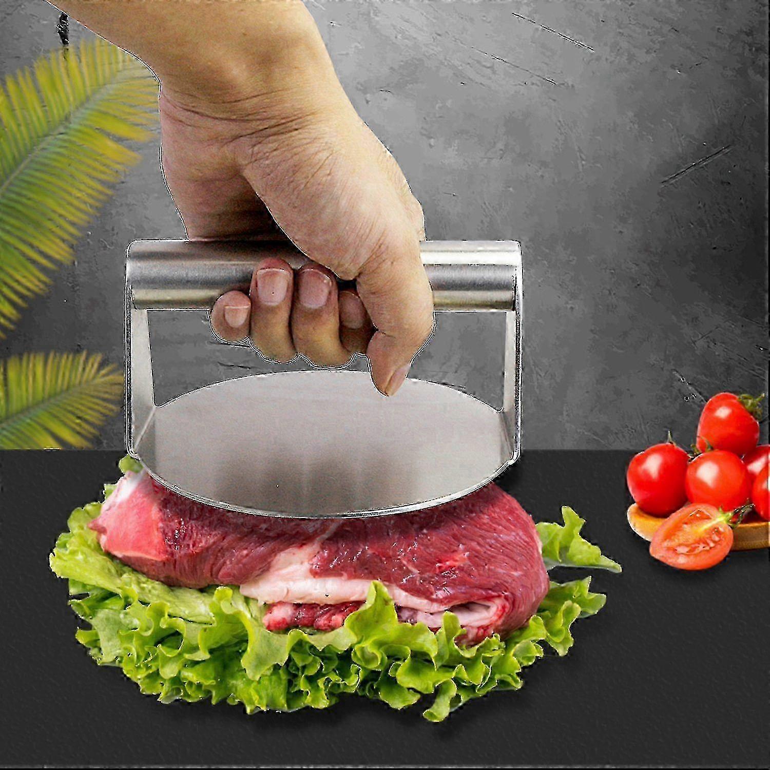 Hamburger Patty Maker with Press and Round Smash Press, Grill Accessories Kit for Griddle to Squeeze Greas 2025