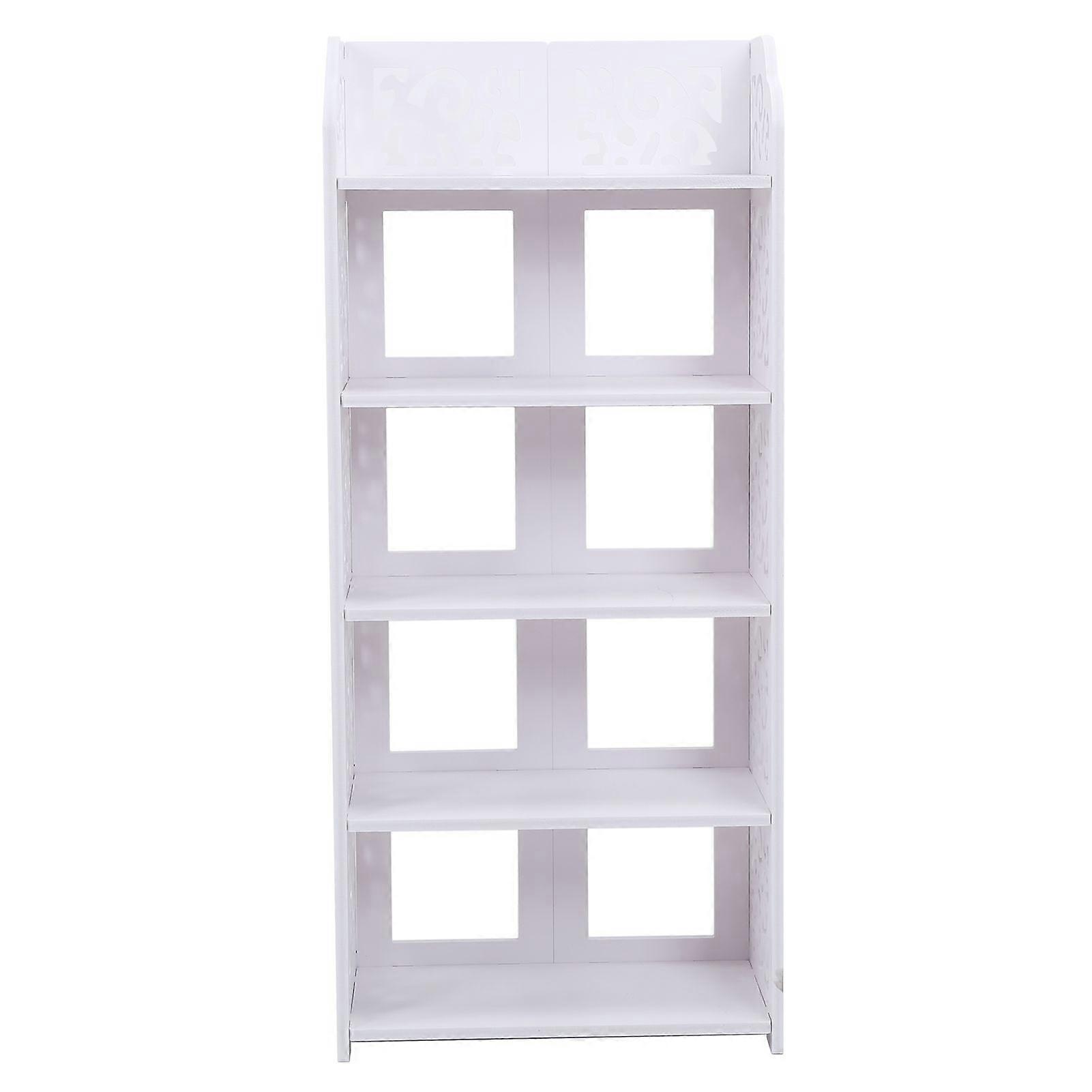 5 Tiers White Hollow Out Shoe Rack Stand Storage Organiser Shelf