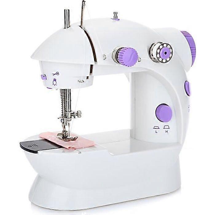 Mini Electric Sewing Machine Multifunctional Sewing Machine Automatic Speed Adjustment Purple