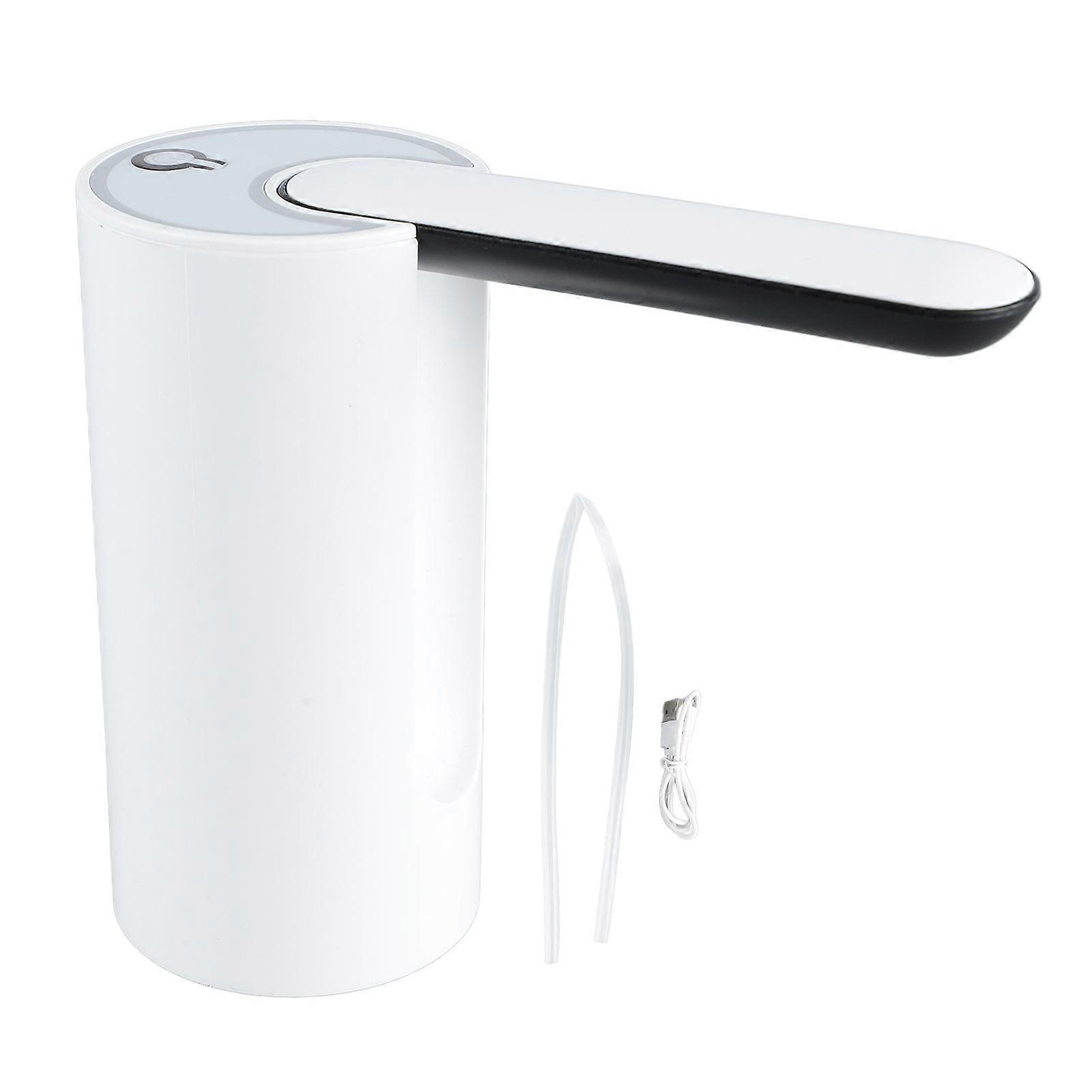 Foldable Water Dispenser Portable Water Bottle Pump USB Charging Electric Automatic Drinking Water Pump Smart Touch White