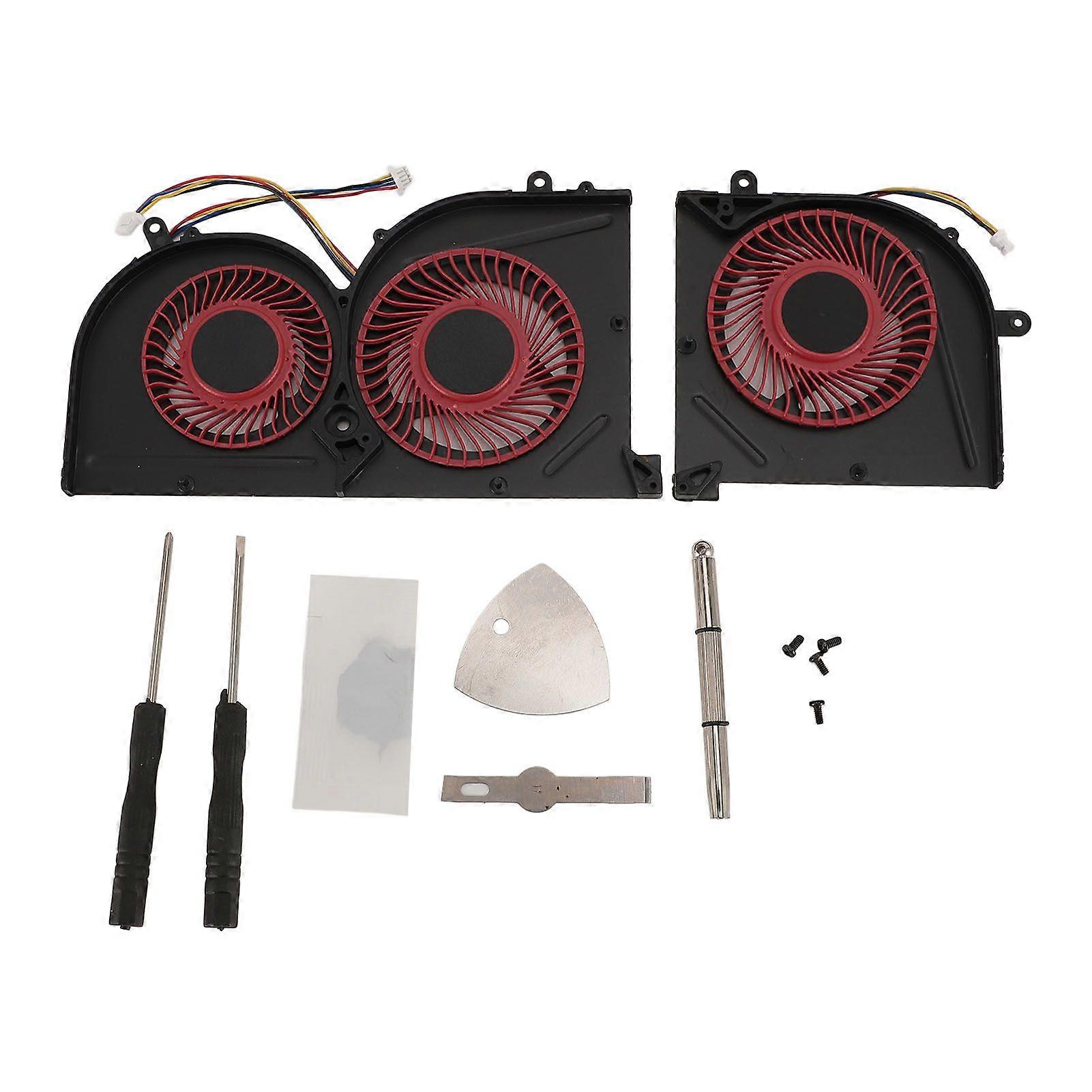 CPU GPU Cooling Fan Aluminum Alloy 4Pin Laptop Cooling Fan Replacement for MSI GS63VR GS63 GS73 GS73VR MS17B1