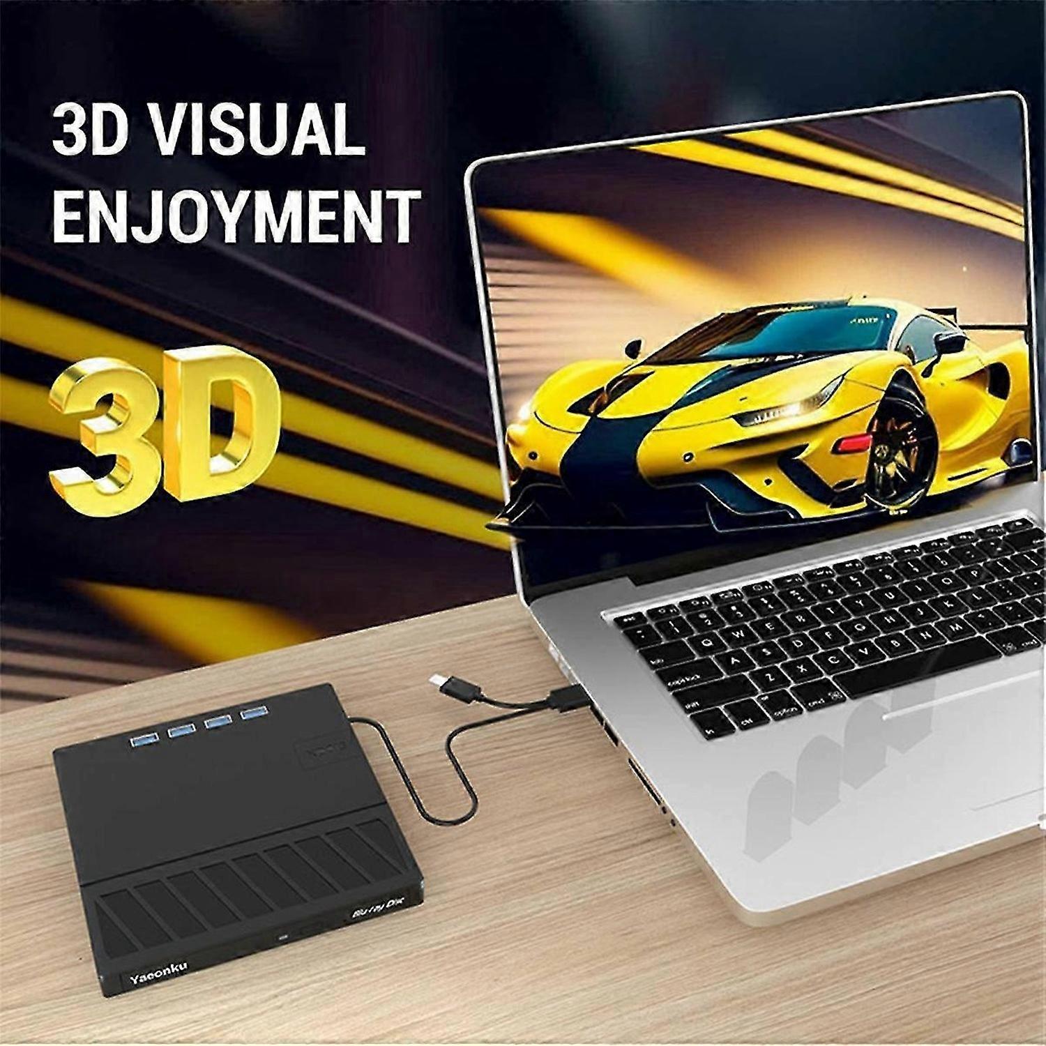 USB 3.0 Type-C Multiplication External Blu-Ray Optical Drive CD/DVD