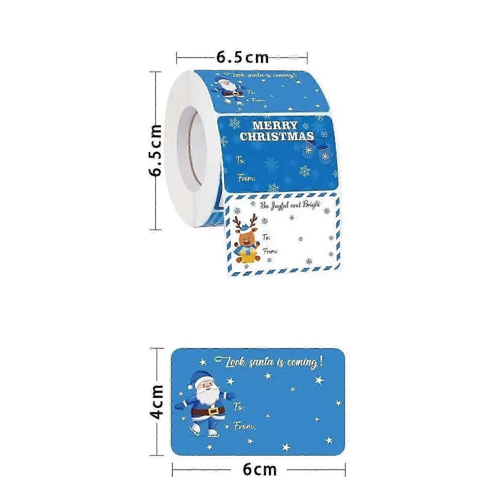 500Pcs Christmas Stickers Labels Paper Tags for Birthday Party Favor Holiday Style A